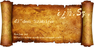 Édes Szabina névjegykártya