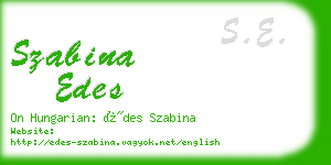 szabina edes business card